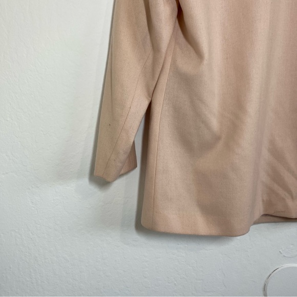 Sag Harbor Vintage Women’s 10 Pink Wool One Button V Neck Blazer Jacket - Picture 6 of 10